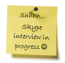 skype interview with job candidates